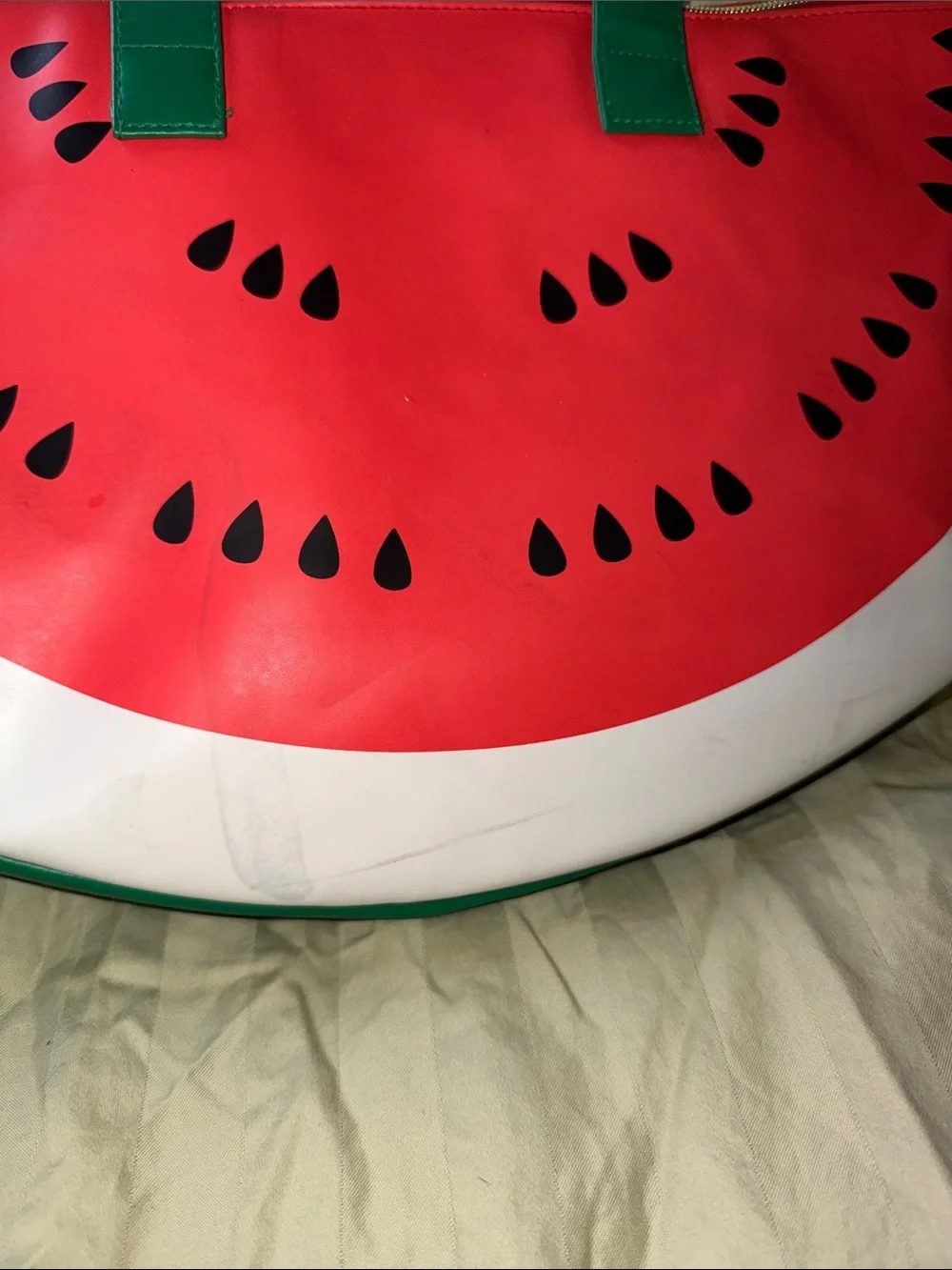 ban.do Watermelon Slice cooler bag in Red, White & Green